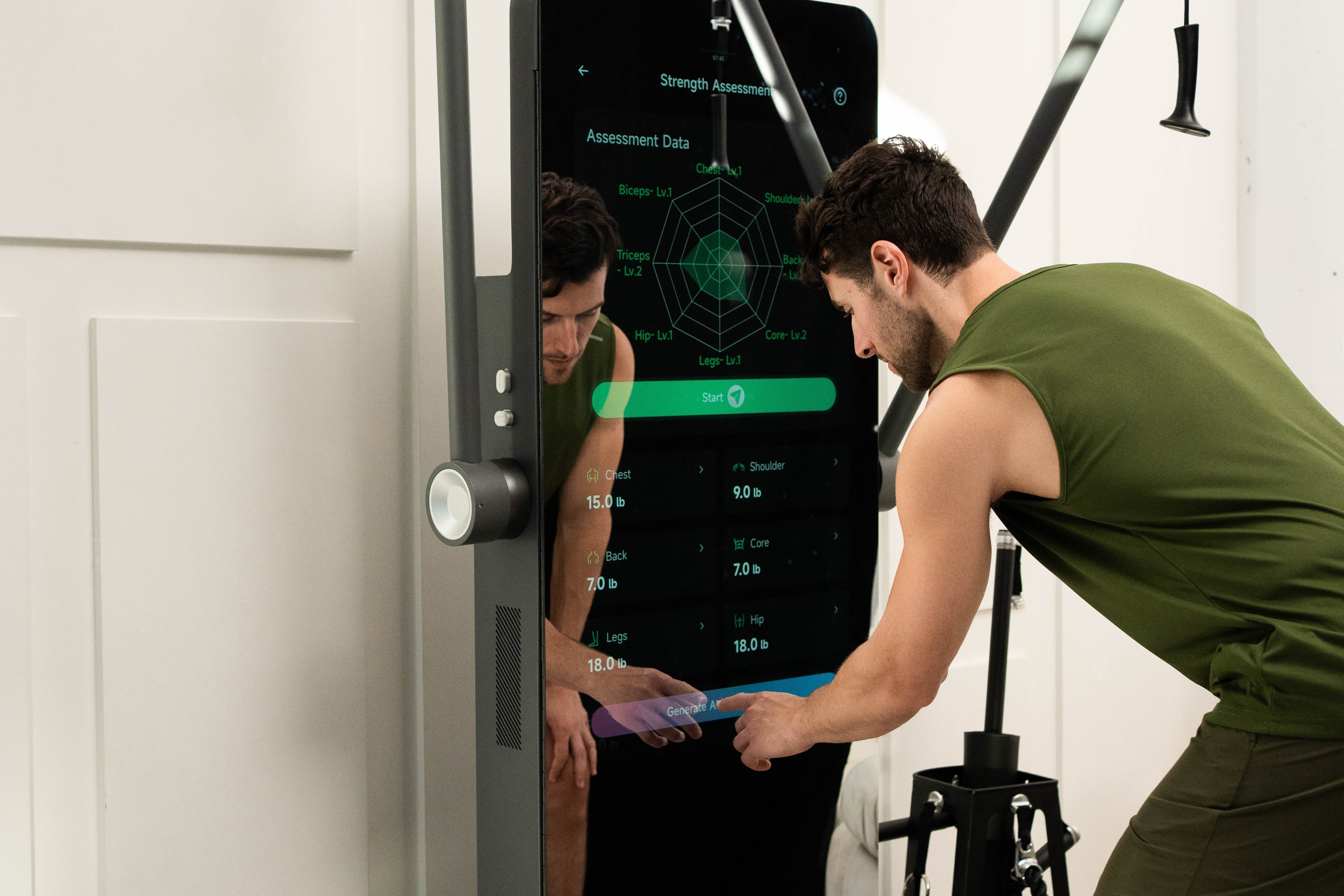 IMBODY Power S Core, Elite, and Apex bundles displayed in a modern home gym